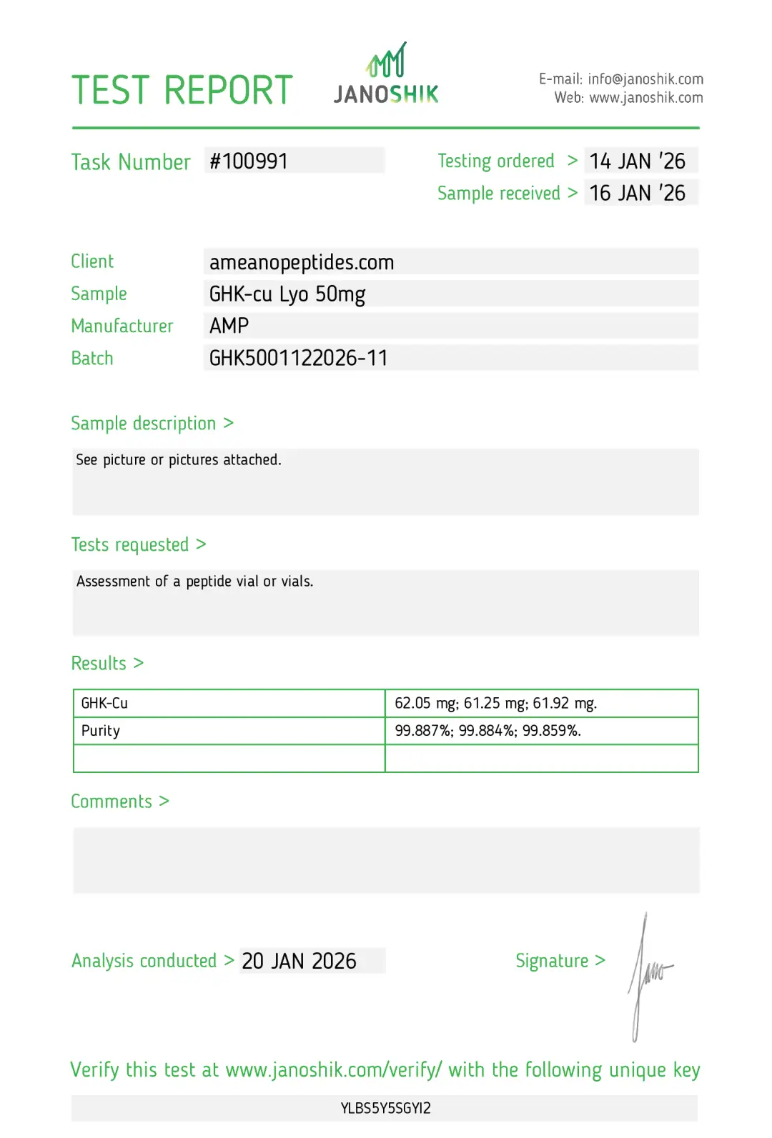 GHK-Cu 50mg – Research Peptide | Ameano Peptides