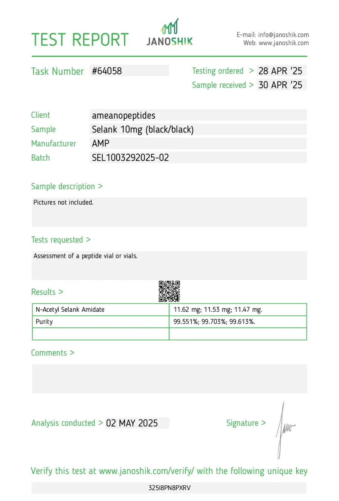 N-Acetyl Selank Amidate 10 mg Research Peptide | Ameano