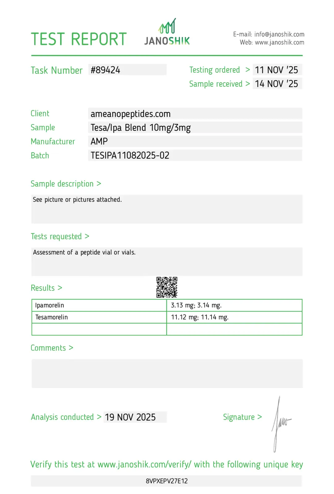 Tesamorelin / Ipamorelin Blend – 10mg/3mg | Research Use Only